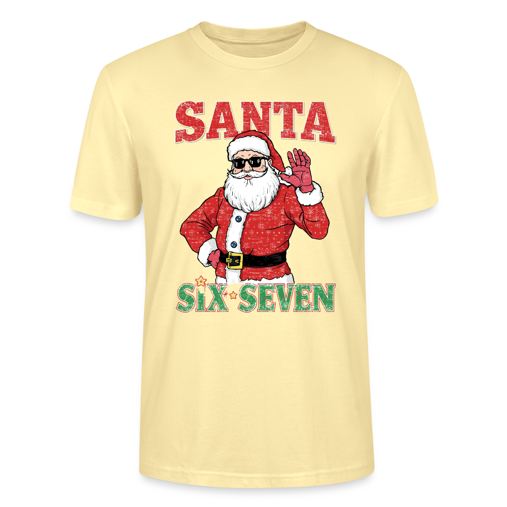 Cool Santa T-Shirt | Six Seven Edition | Lässiger Weihnachtsmann mit Sonnenbrille | Ugly Christmas Party Look | Vintage Distressed | Stanley/Stella - Creme