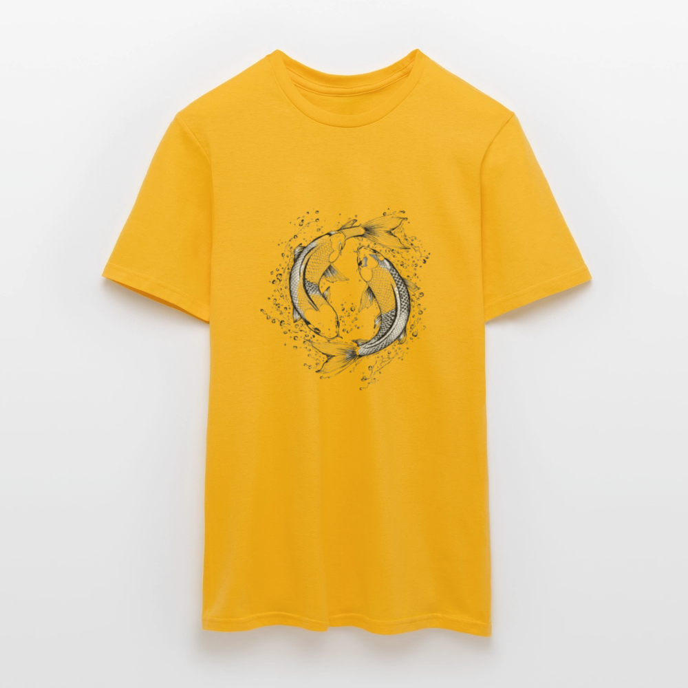 Koi Fisch Yin Yang T-Shirt  Verschiedene Größen & Farben T - Gelb