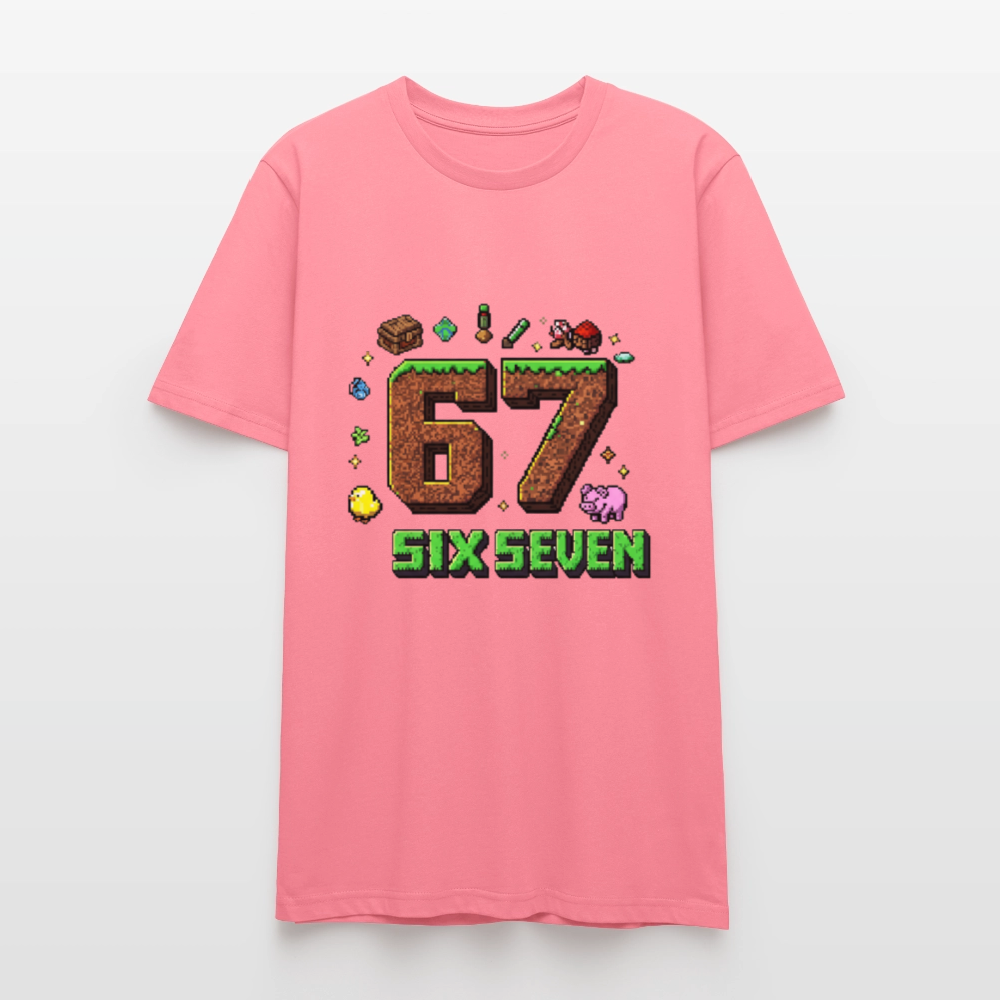 Pixel Style T-Shirt | Pixel Art Zahl 67 | Retro Gaming Look | Blockwelt Design | Stanley/Stella Crafter Unisex - Pink 