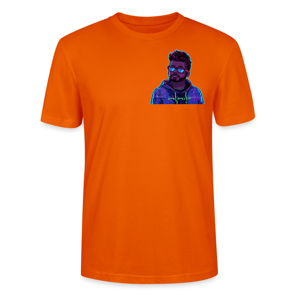 Cyberpunk T-Shirt | Glitch Art Avatar Portrait | Neon Style | Retro-Futurismus | Stanley/Stella Crafter Unisex - Tieforange