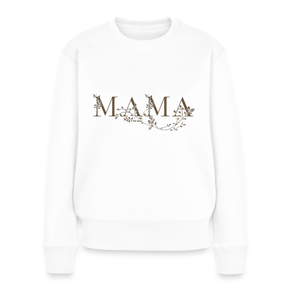 Edles MAMA Sweatshirt | Schwarz-Gold Statement Pullover | Bequemer Tragekomfort | Perfektes Geschenk für Mütter - Weiß