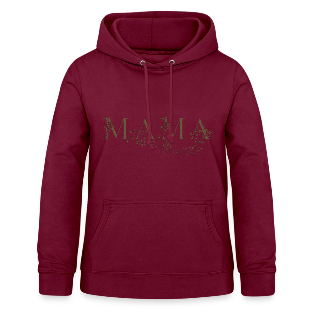 Kuscheliger MAMA Hoodie | Eleganter Kapuzenpullover in Schwarz mit Gold-Effekt | Perfektes Geschenk zum Muttertag | Premium Unisex Hoody - Bordeaux