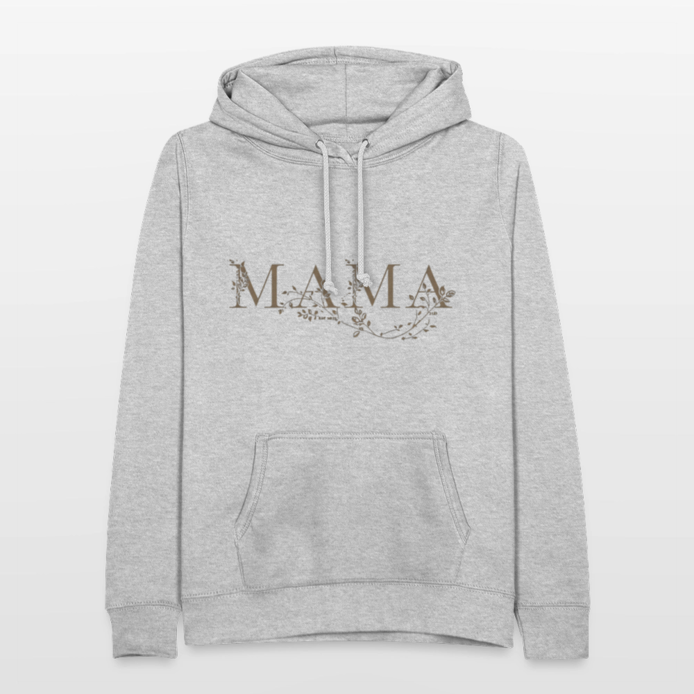 Kuscheliger MAMA Hoodie | Eleganter Kapuzenpullover in Schwarz mit Gold-Effekt | Perfektes Geschenk zum Muttertag | Premium Unisex Hoody - Hellgrau meliert