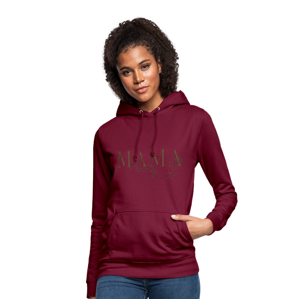 Kuscheliger MAMA Hoodie | Eleganter Kapuzenpullover in Schwarz mit Gold-Effekt | Perfektes Geschenk zum Muttertag | Premium Unisex Hoody - Bordeaux