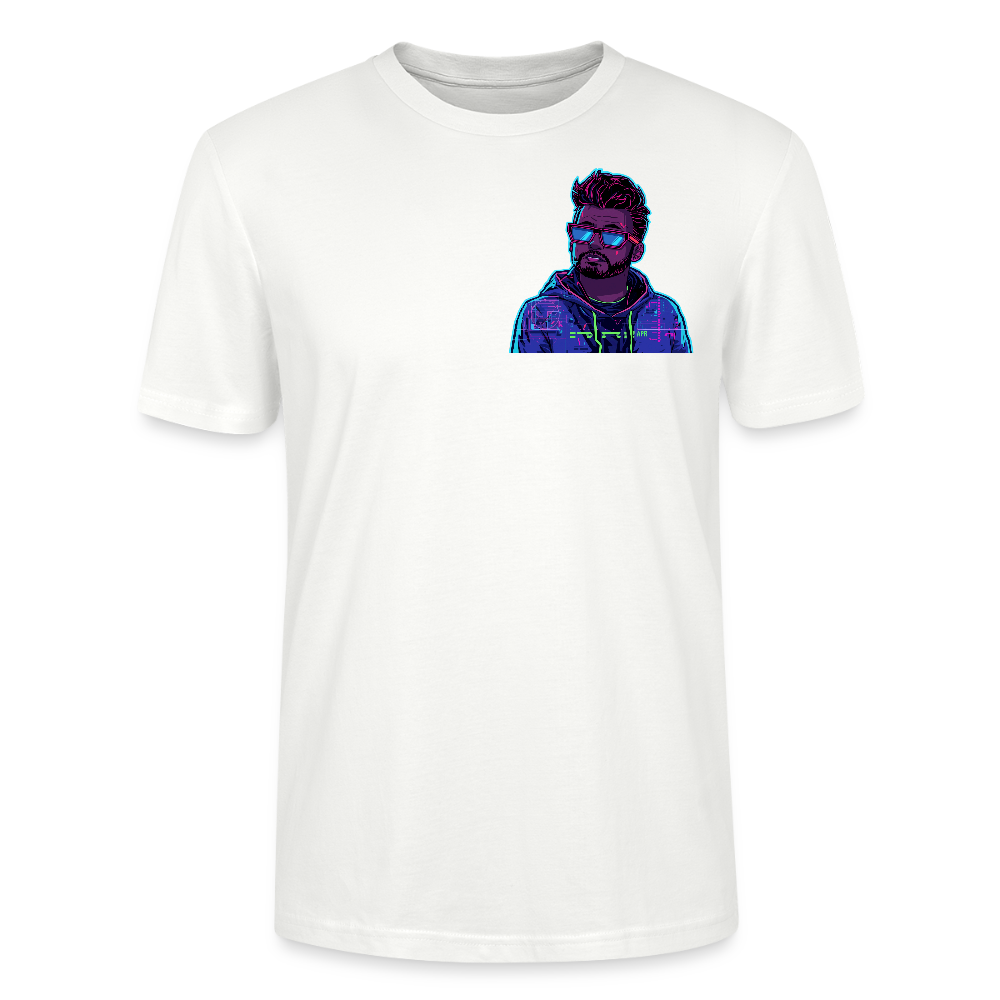 Cyberpunk T-Shirt | Glitch Art Avatar Portrait | Neon Style | Retro-Futurismus | Stanley/Stella Crafter Unisex - Weiß