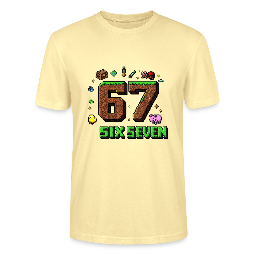 Pixel Style T-Shirt | Pixel Art Zahl 67 | Retro Gaming Look | Blockwelt Design | Stanley/Stella Crafter Unisex - Creme
