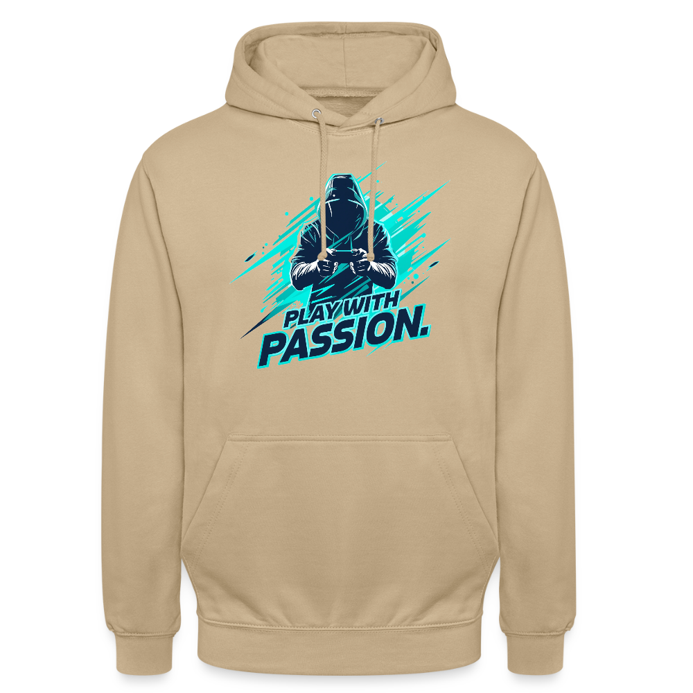 Herren Gamer Hoodie – mit Gaming-Spruch - Beige