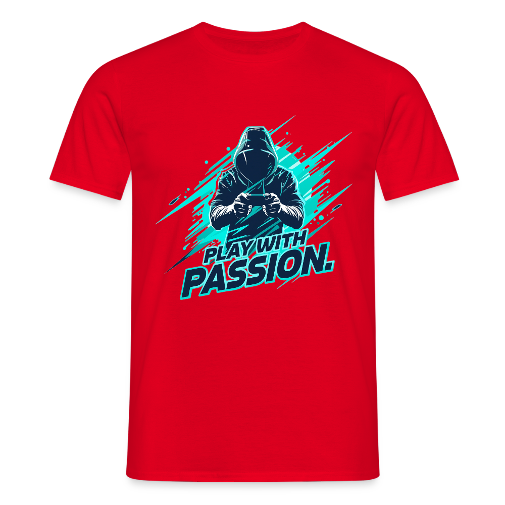 Männer T-Shirt - mit Gaming-Spruch - Rot