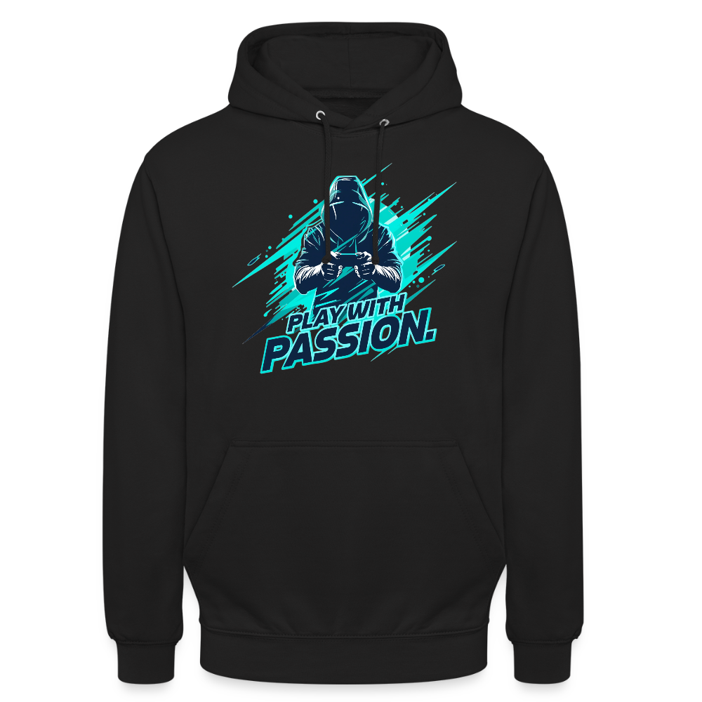 Herren Gamer Hoodie – mit Gaming-Spruch - Schwarz