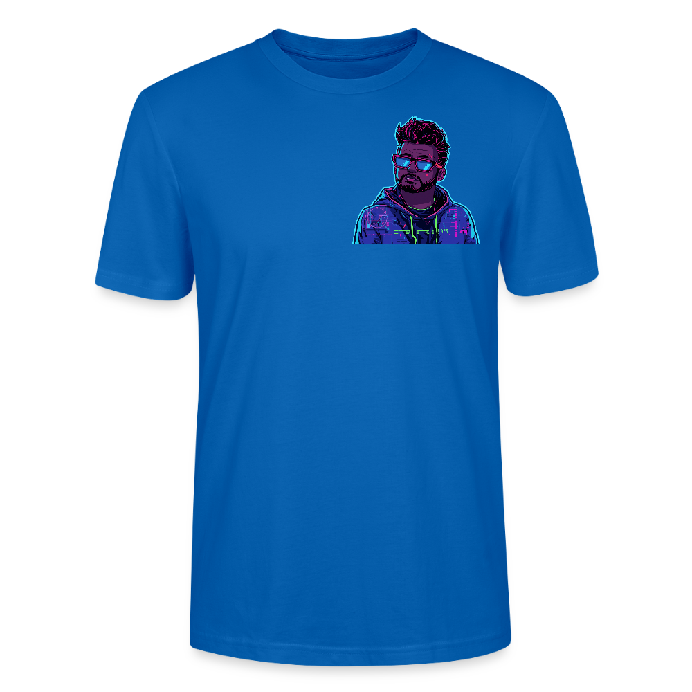 Cyberpunk T-Shirt | Glitch Art Avatar Portrait | Neon Style | Retro-Futurismus | Stanley/Stella Crafter Unisex - Pfauenblau