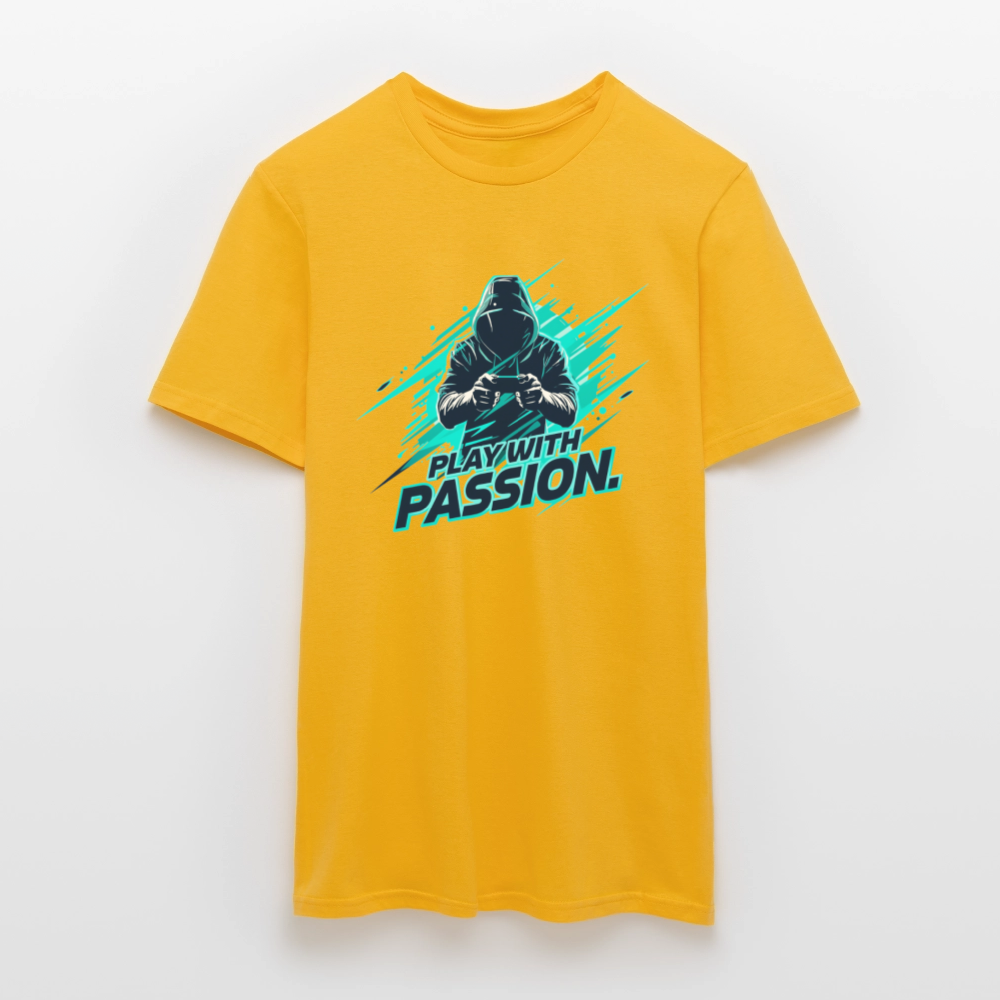 Männer T-Shirt - mit Gaming-Spruch - Gelb