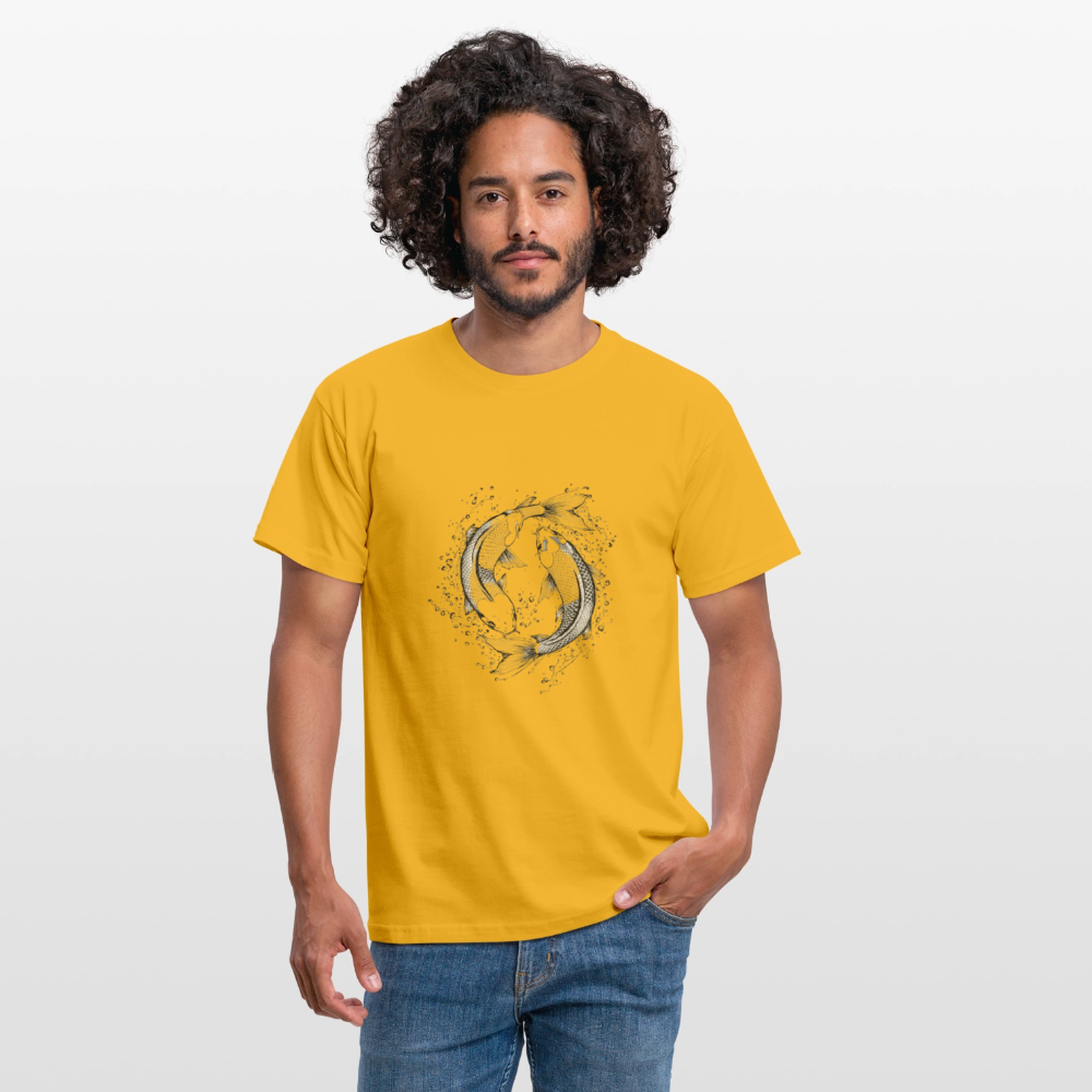 Koi Fisch Yin Yang T-Shirt  Verschiedene Größen & Farben T - Gelb