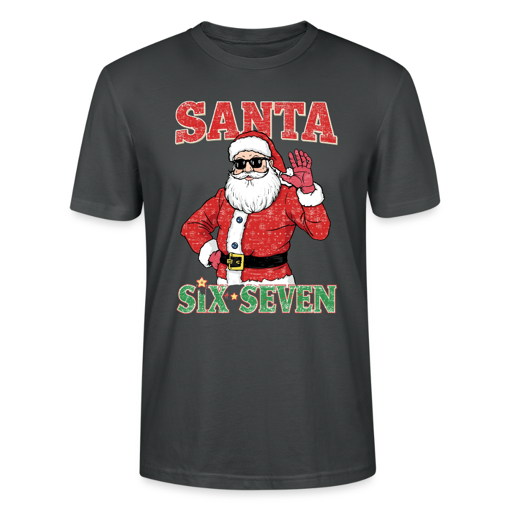 Cool Santa T-Shirt | Six Seven Edition | Lässiger Weihnachtsmann mit Sonnenbrille | Ugly Christmas Party Look | Vintage Distressed | Stanley/Stella - Anthrazit