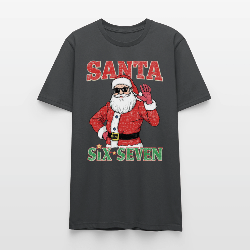 Cool Santa T-Shirt | Six Seven Edition | Lässiger Weihnachtsmann mit Sonnenbrille | Ugly Christmas Party Look | Vintage Distressed | Stanley/Stella - Anthrazit