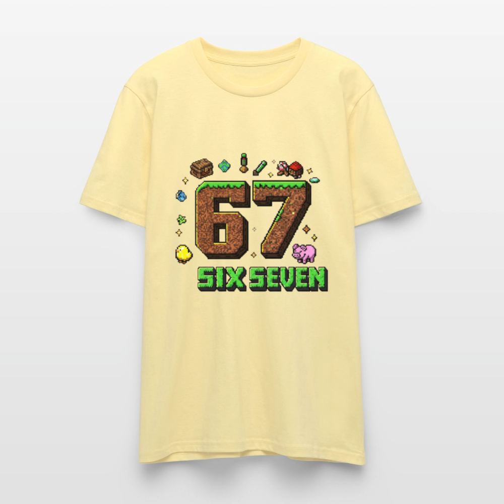 Pixel Style T-Shirt | Pixel Art Zahl 67 | Retro Gaming Look | Blockwelt Design | Stanley/Stella Crafter Unisex - Creme