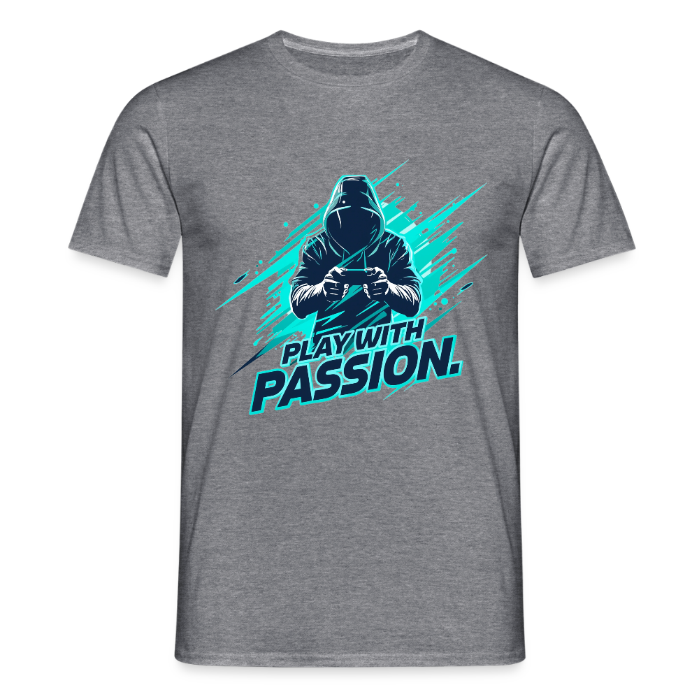 Männer T-Shirt - mit Gaming-Spruch - Graphit meliert