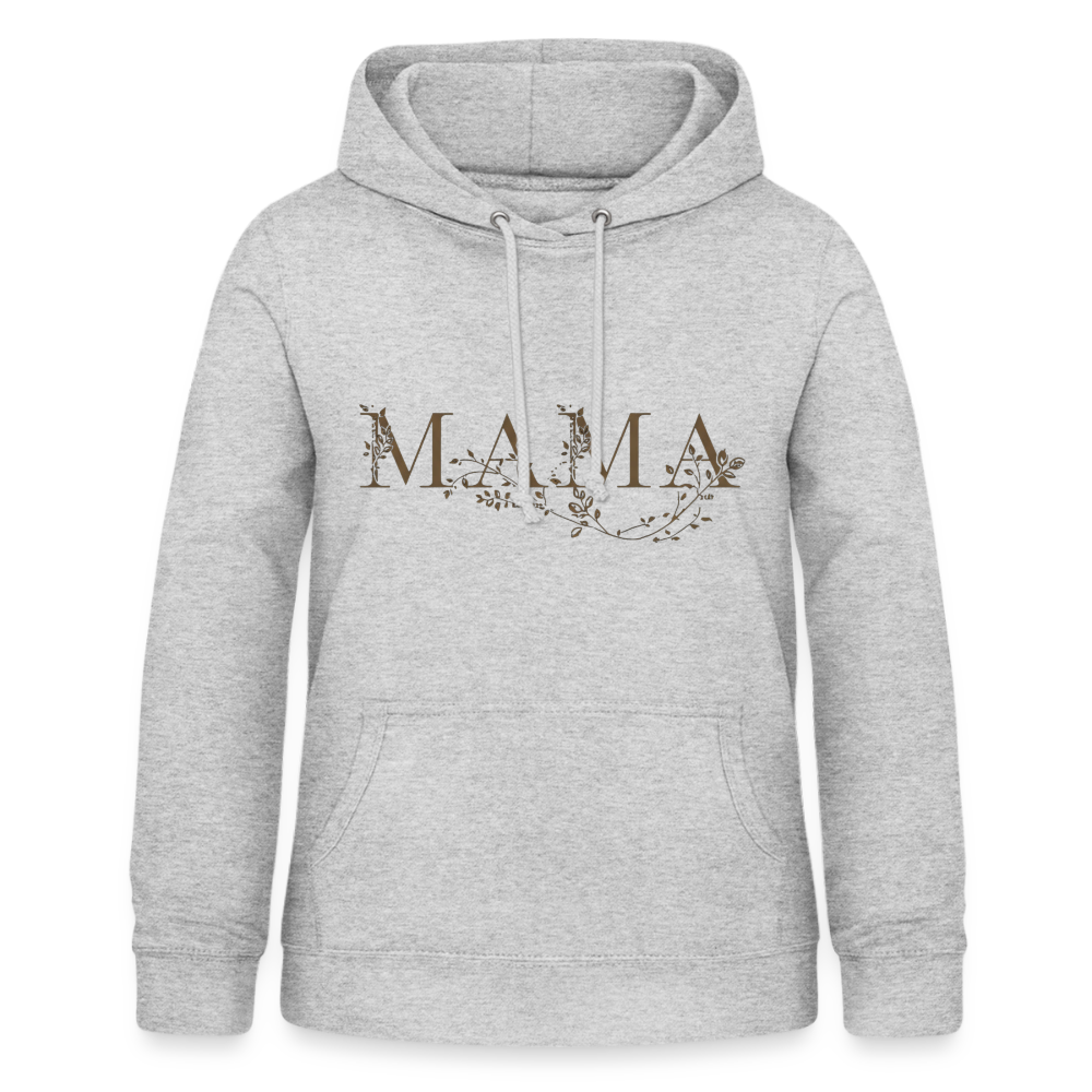 Kuscheliger MAMA Hoodie | Eleganter Kapuzenpullover in Schwarz mit Gold-Effekt | Perfektes Geschenk zum Muttertag | Premium Unisex Hoody - Hellgrau meliert