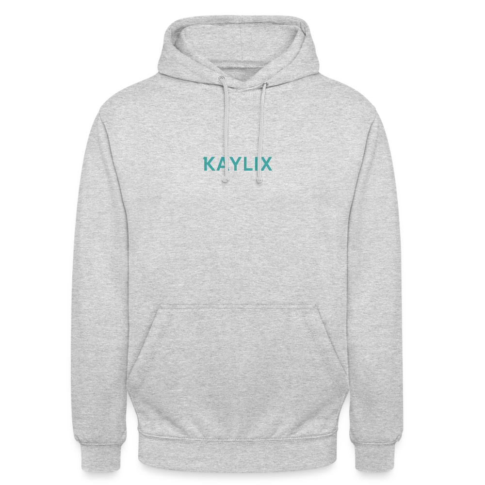 KAYLIX Hoodie – Unisex Musik-Merch | Streetwear | Schwarzer Kapuzenpullover | Künstler-Hoodie | Limited Edition - Hellgrau meliert