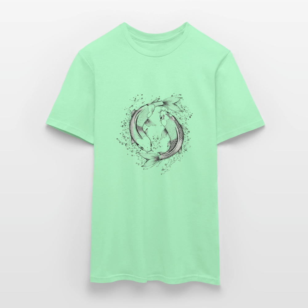 Koi Fisch Yin Yang T-Shirt  Verschiedene Größen & Farben T - Mintgrün