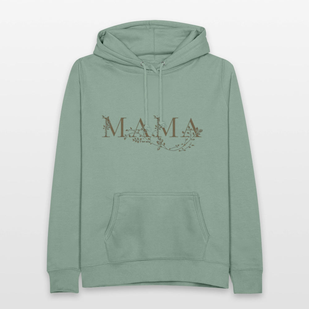 Kuscheliger MAMA Hoodie | Eleganter Kapuzenpullover in Schwarz mit Gold-Effekt | Perfektes Geschenk zum Muttertag | Premium Unisex Hoody - Graugrün