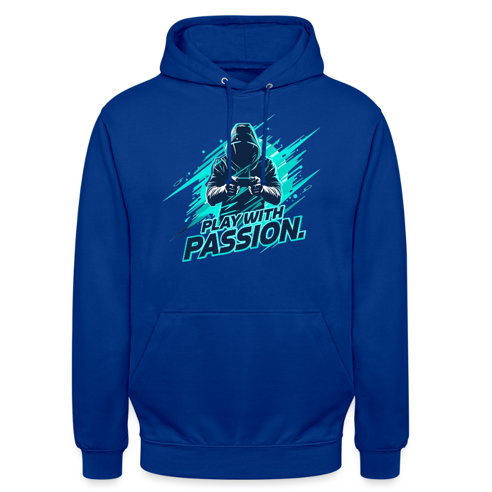 Herren Gamer Hoodie – mit Gaming-Spruch - Royalblau