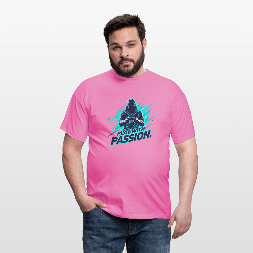 Männer T-Shirt - mit Gaming-Spruch - Pink