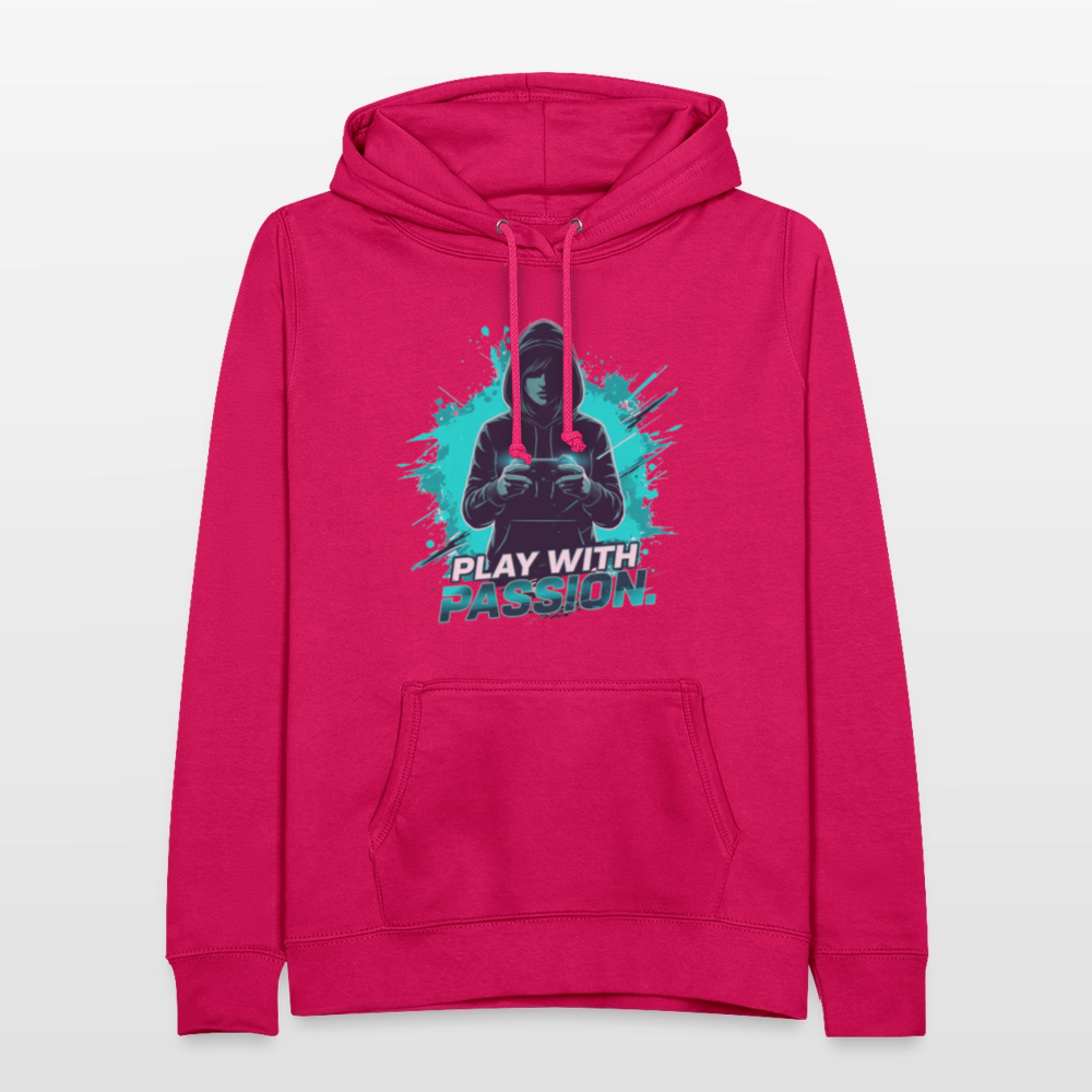 Frauen Gamer Hoodie mit Spruch – Kapuzenpullover für Gaming-Fans - dunkles Pink