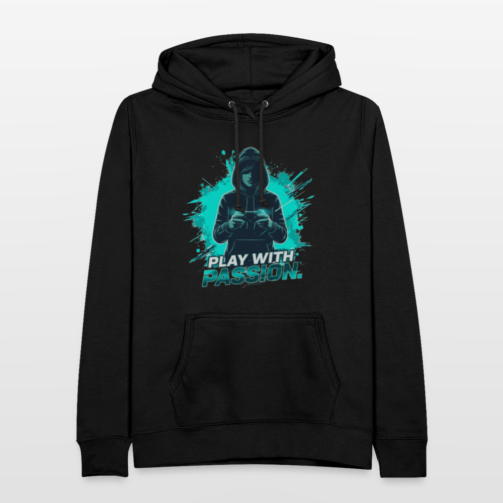 Frauen Gamer Hoodie mit Spruch – Kapuzenpullover für Gaming-Fans - Schwarz
