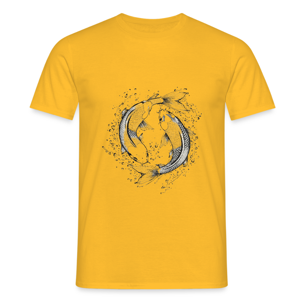Koi Fisch Yin Yang T-Shirt  Verschiedene Größen & Farben T - Gelb