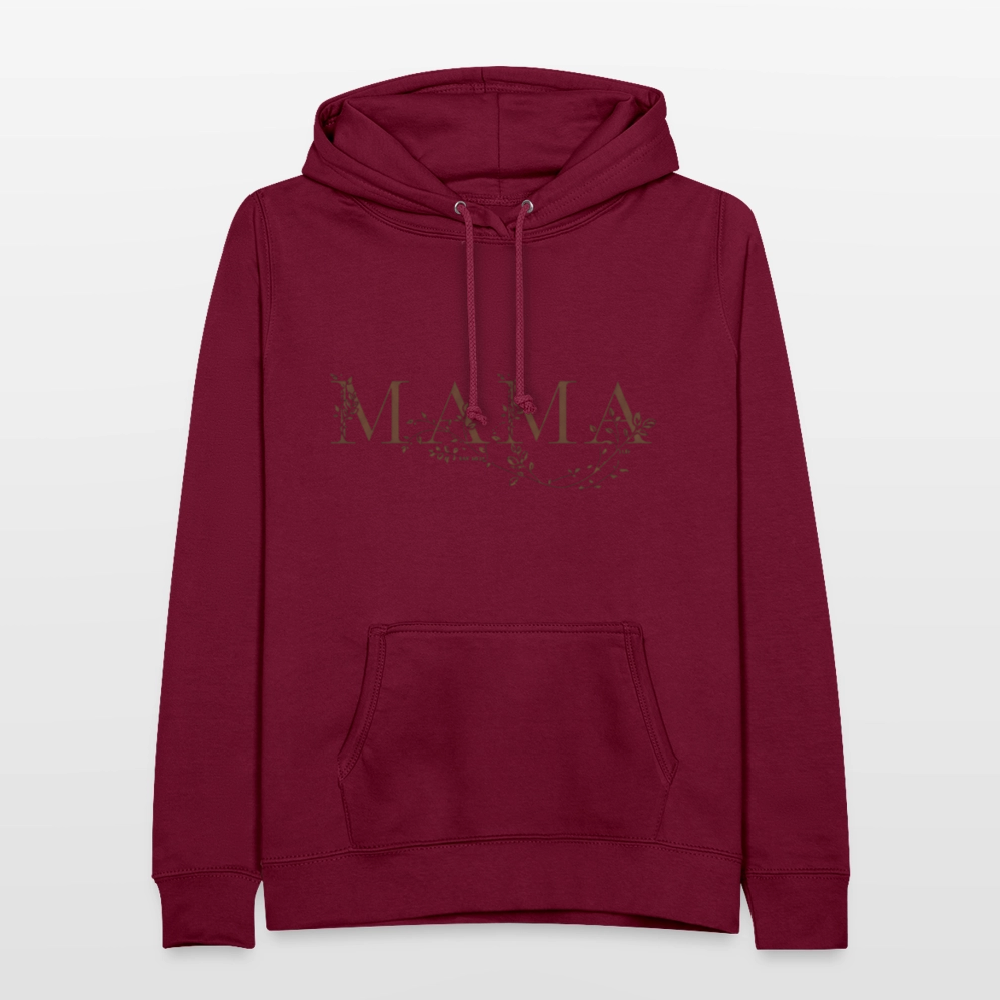 Kuscheliger MAMA Hoodie | Eleganter Kapuzenpullover in Schwarz mit Gold-Effekt | Perfektes Geschenk zum Muttertag | Premium Unisex Hoody - Bordeaux