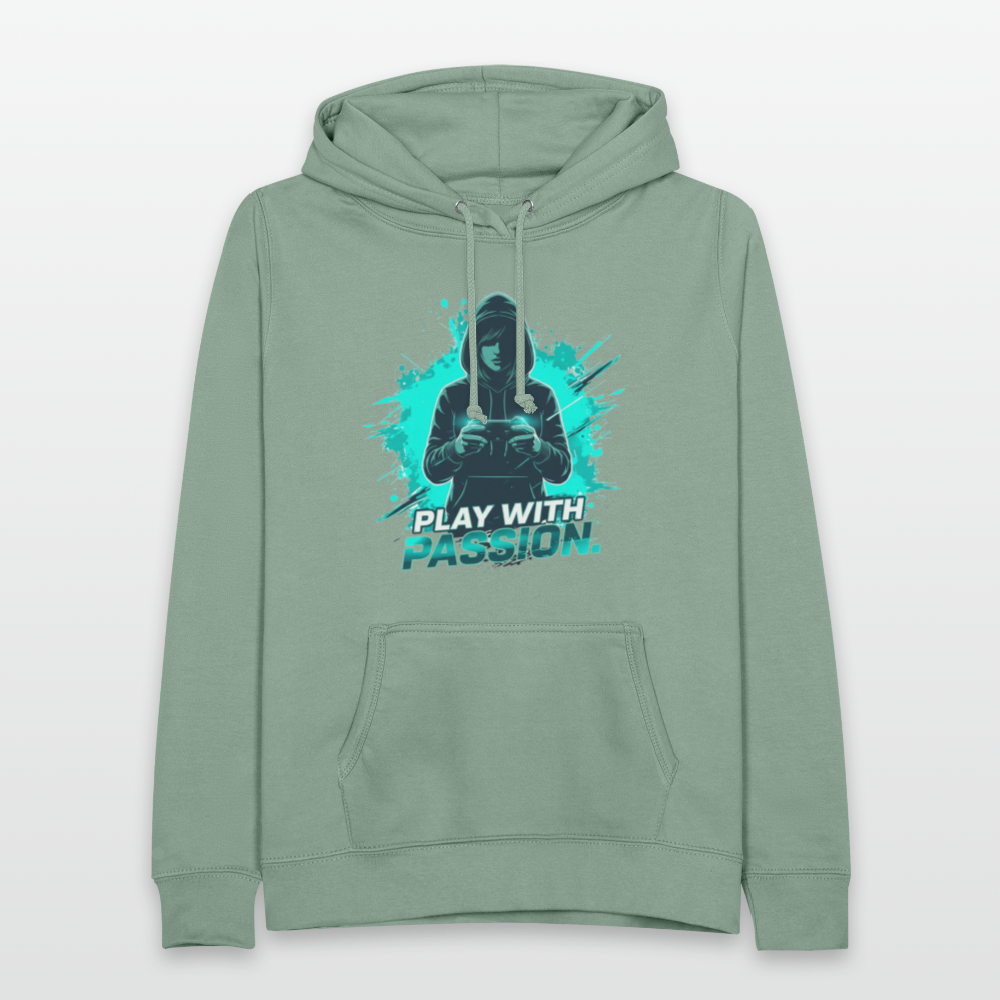 Frauen Gamer Hoodie mit Spruch – Kapuzenpullover für Gaming-Fans - Graugrün