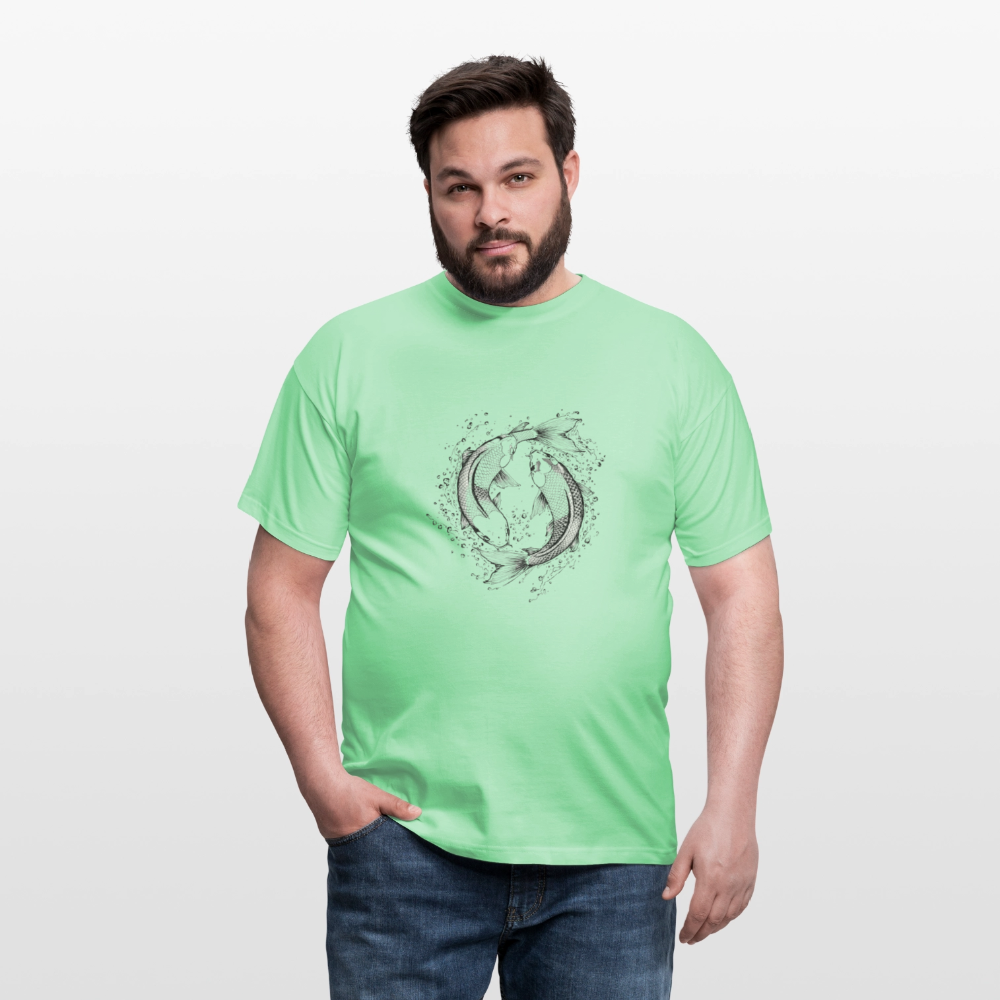 Koi Fisch Yin Yang T-Shirt  Verschiedene Größen & Farben T - Mintgrün