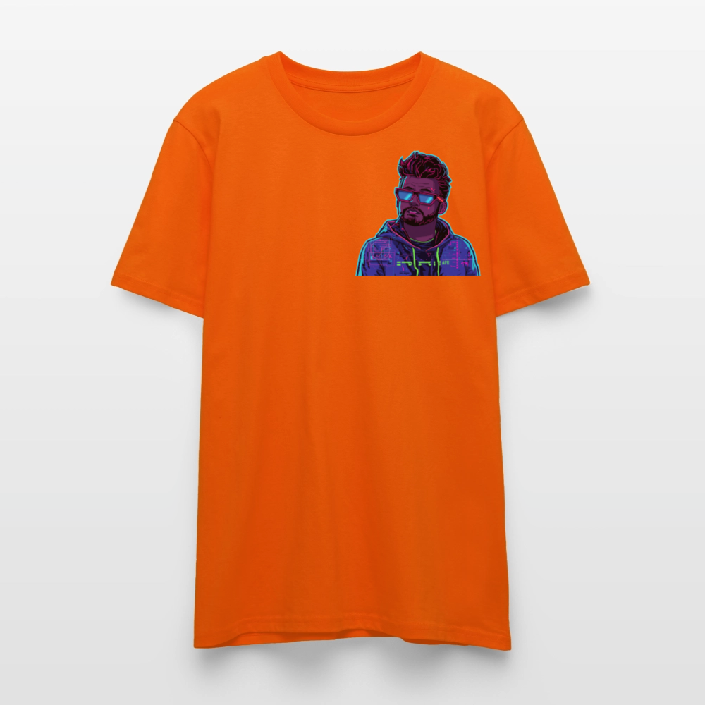 Cyberpunk T-Shirt | Glitch Art Avatar Portrait | Neon Style | Retro-Futurismus | Stanley/Stella Crafter Unisex - Tieforange