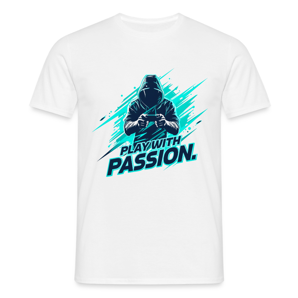 Männer T-Shirt - mit Gaming-Spruch - Weiß