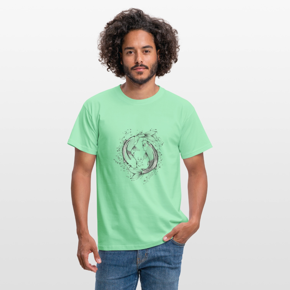 Koi Fisch Yin Yang T-Shirt  Verschiedene Größen & Farben T - Mintgrün