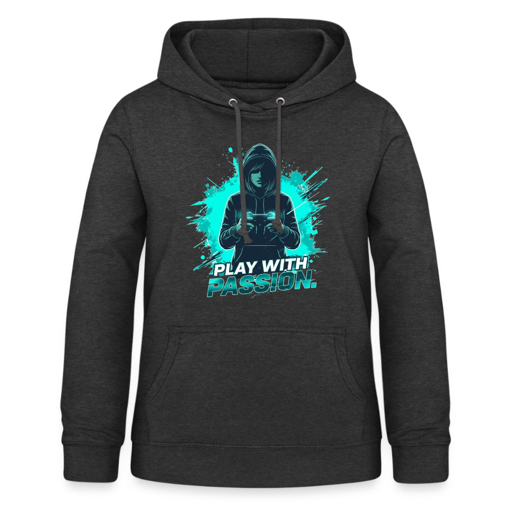 Frauen Gamer Hoodie mit Spruch – Kapuzenpullover für Gaming-Fans - Anthrazit