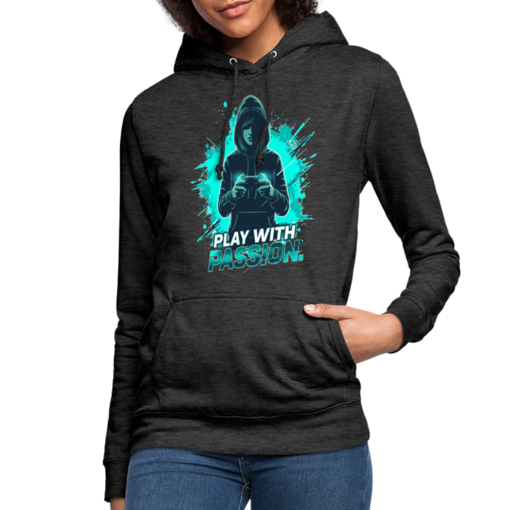 Frauen Gamer Hoodie mit Spruch – Kapuzenpullover für Gaming-Fans - Anthrazit