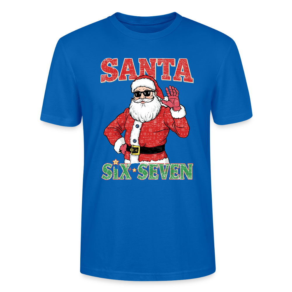Cool Santa T-Shirt | Six Seven Edition | Lässiger Weihnachtsmann mit Sonnenbrille | Ugly Christmas Party Look | Vintage Distressed | Stanley/Stella - Pfauenblau