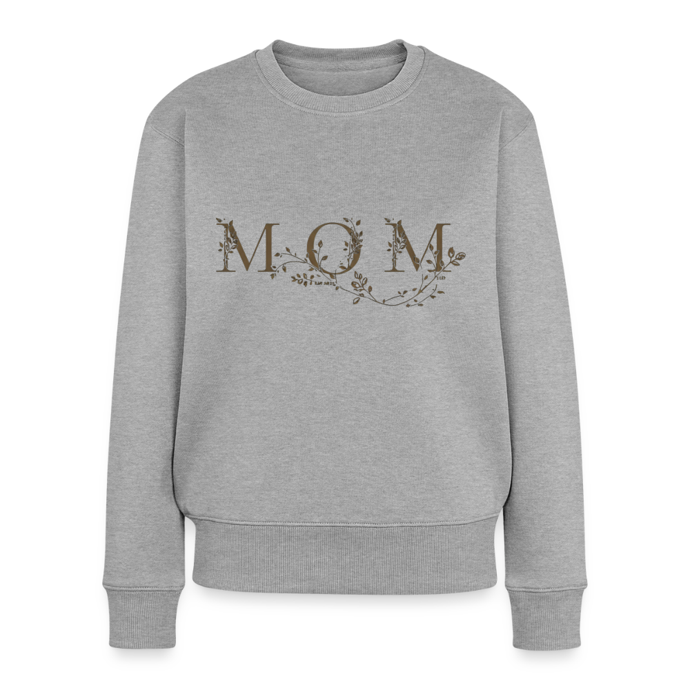 Chic MOM Sweatshirt | Schwarz-Gold Statement Pullover | Modernes Design mit Gold-Effekt | Perfektes Geschenk für Mütter - Grau meliert