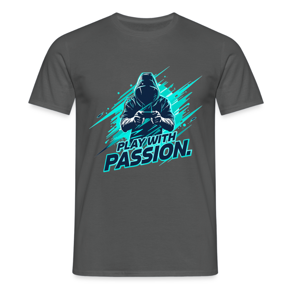 Männer T-Shirt - mit Gaming-Spruch - Anthrazit