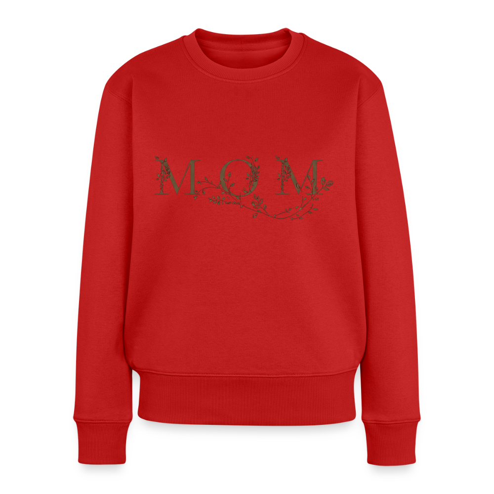 Chic MOM Sweatshirt | Schwarz-Gold Statement Pullover | Modernes Design mit Gold-Effekt | Perfektes Geschenk für Mütter - Rot