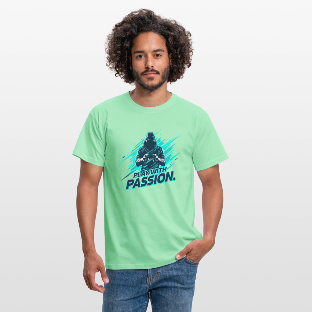 Männer T-Shirt - mit Gaming-Spruch - Mintgrün