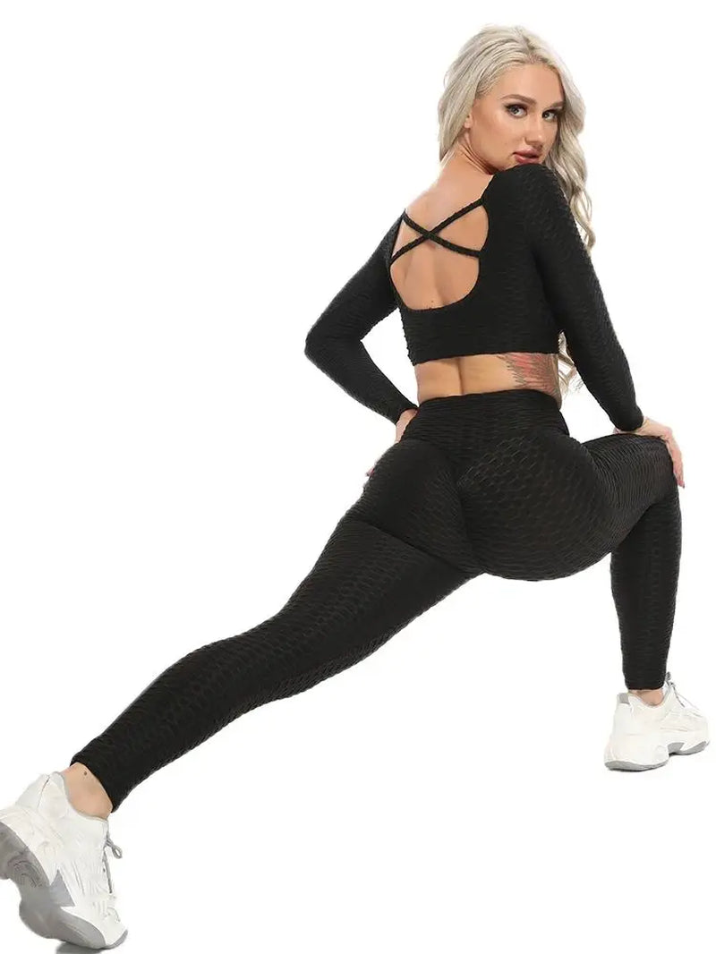 Sexy Booty Leggings Women Textured Scrunch Butt Legging Fitness Sport Leggins Push up Anti-Cellulite Gym Pants Women Clothes