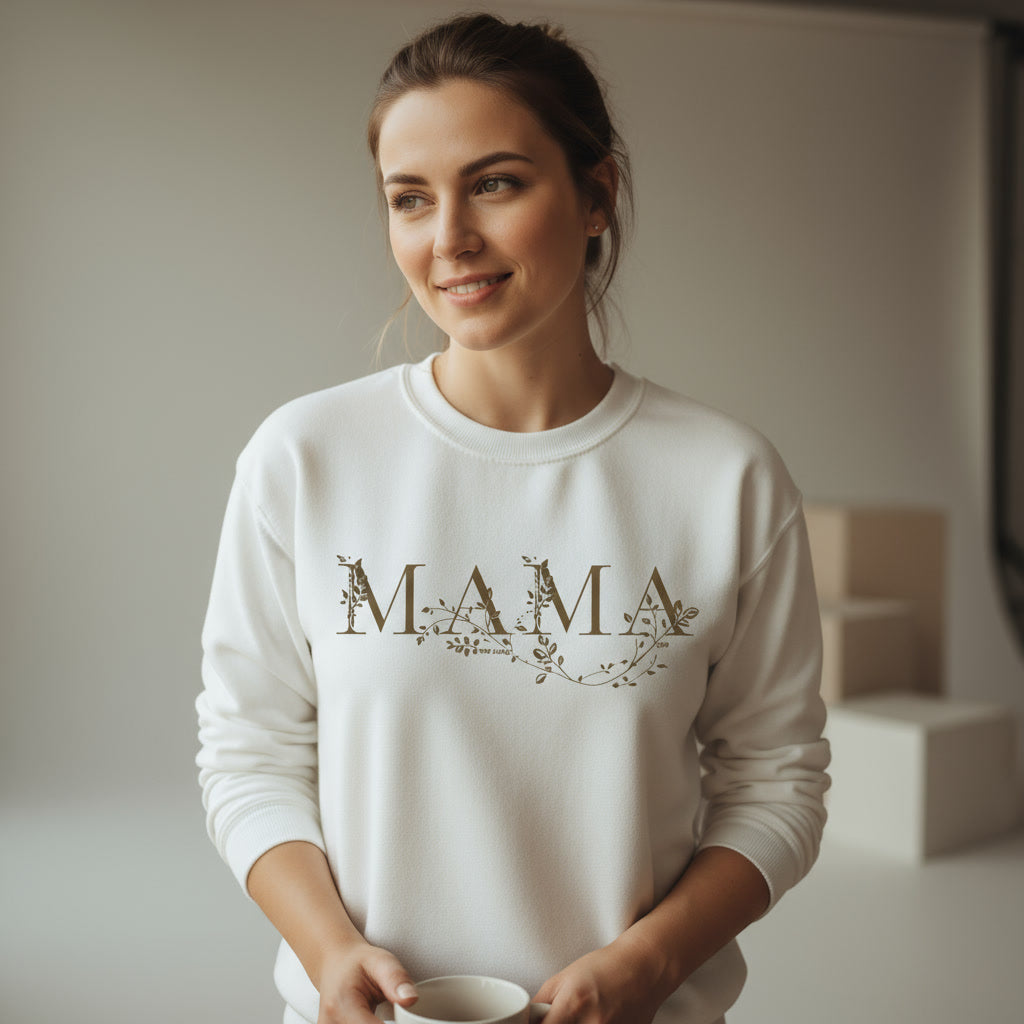 Kuscheliger MAMA Hoodie | Eleganter Kapuzenpullover in Schwarz mit Gold-Effekt | Perfektes Geschenk zum Muttertag | Premium Unisex Hoody