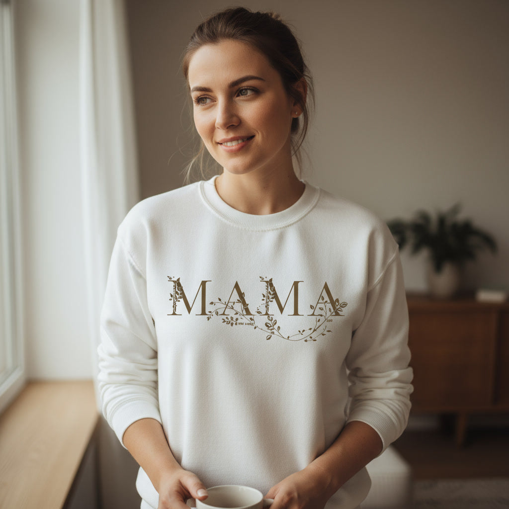 Kuscheliger MAMA Hoodie | Eleganter Kapuzenpullover in Schwarz mit Gold-Effekt | Perfektes Geschenk zum Muttertag | Premium Unisex Hoody